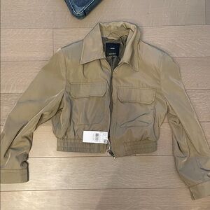 Mango Light Brown Bomber Jacket